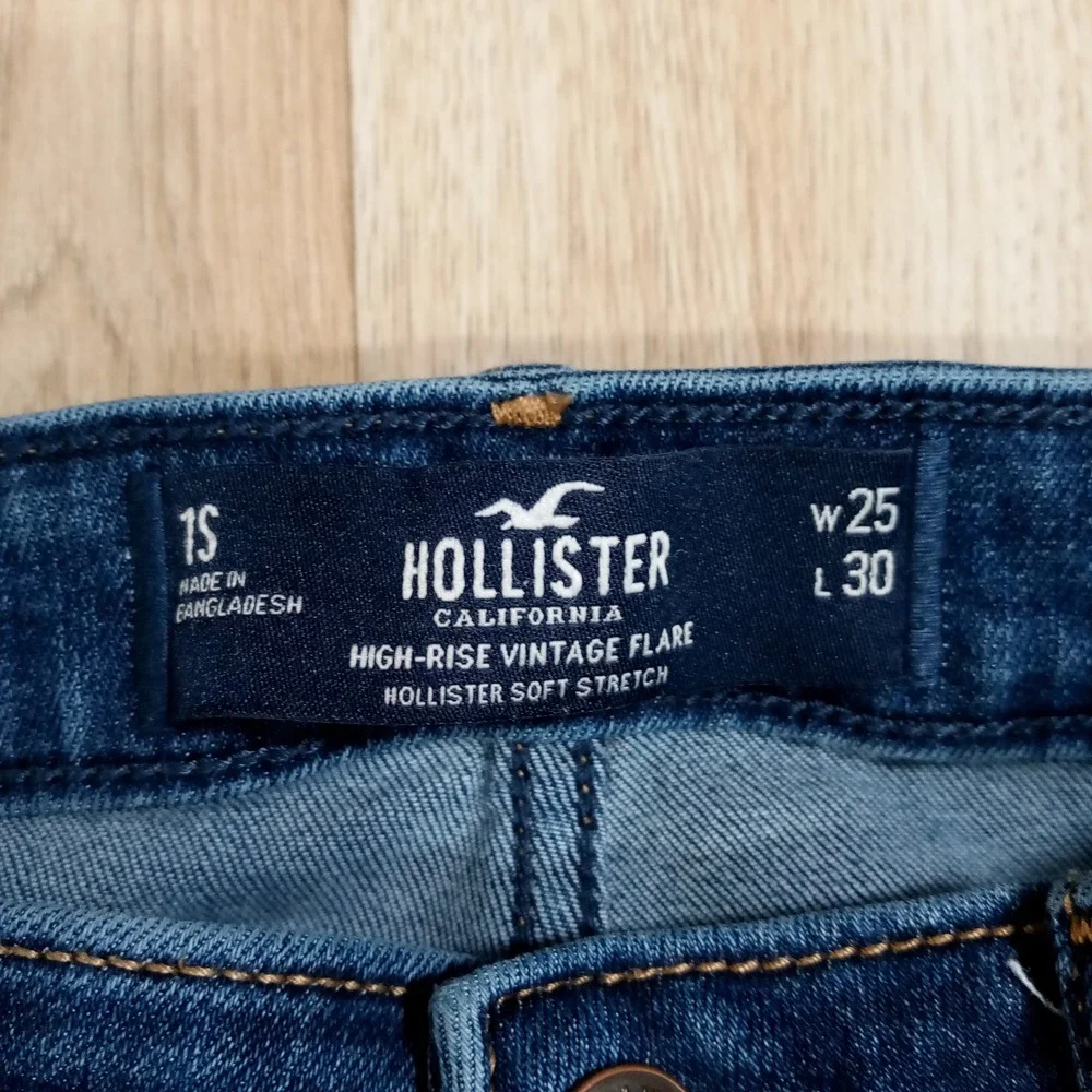 Hollister High Rise Vintage‎ Flare Jeans Dark Wash Soft Stretch Size 1S W25 L30